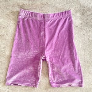 Velour Biker Shorts